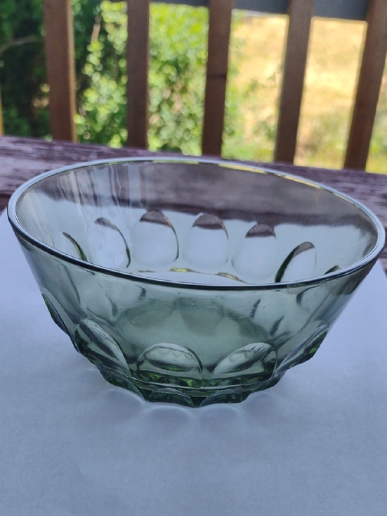Other - Vintage Green Pressed Glass Bowl